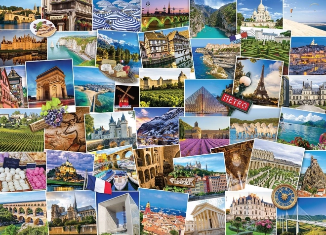 Puzzle Viaggiatore Mondiale - Francia 1000 pezzi di Eurographics