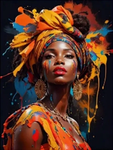 Pittura diamantata Africana II 30 × 40 cm