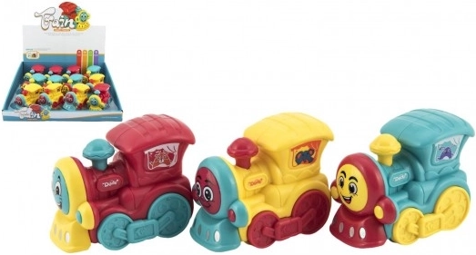 Locomotivina in plastica a frizione 8 cm per i più piccoli – 3 colori