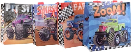 Borsa regalo MONSTER TRUCK in plastica 20 × 20 × 9 cm