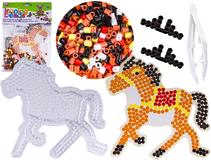 Perline da stirare con sagoma – cavallino marrone sellato