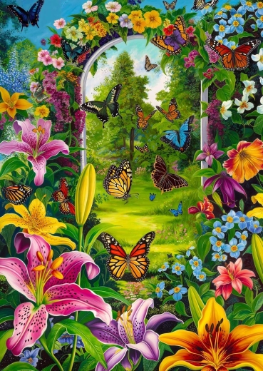 ENJOY puzzle Passaggio in giardino 1000 pezzi