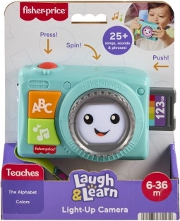 Fisher-Price fotocamera interattiva luminosa per bambini (ceco/slovacco/inglese/ungherese/polacco)