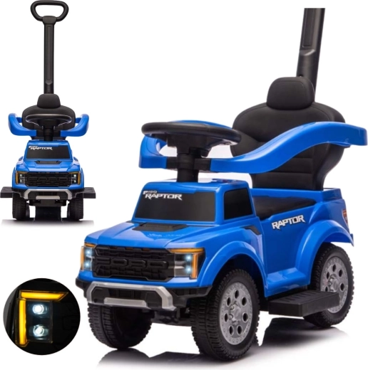 Milly Mally cavalcabile con maniglione di guida Ford F-150 3 in 1 blu