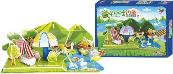 Puzzle 3D in schiuma a tre strati Stagno delle rane small foot