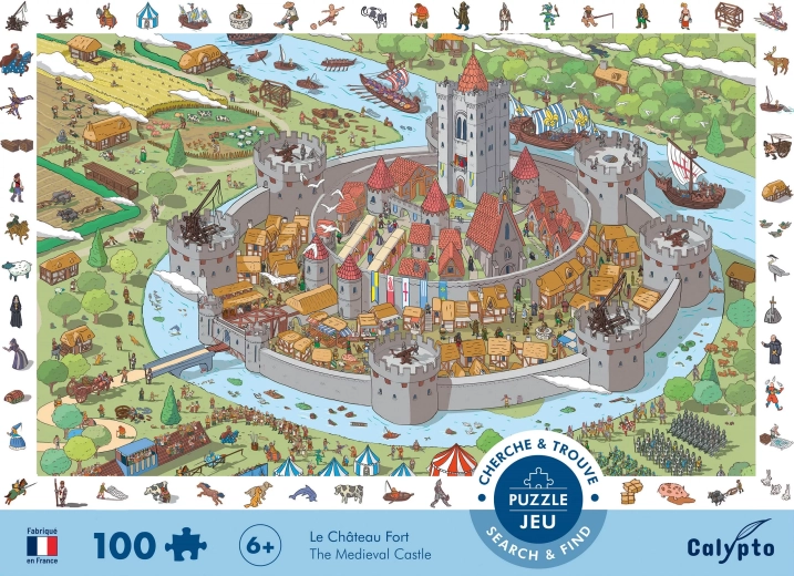 Sentosphere puzzle con gioco di ricerca al castello (100 pezzi)