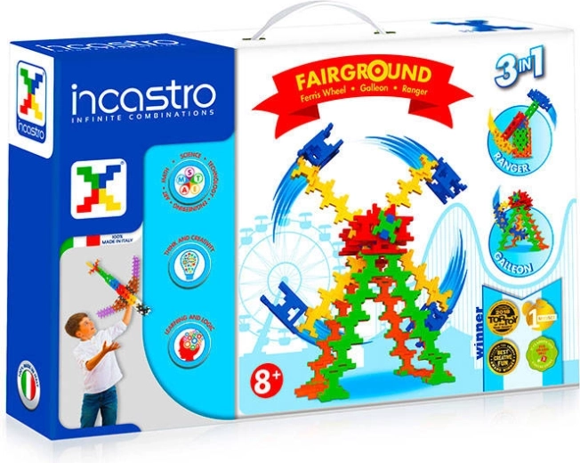 Set di costruzioni INCASTRO Fairground 3-in-1 – 150 pezzi