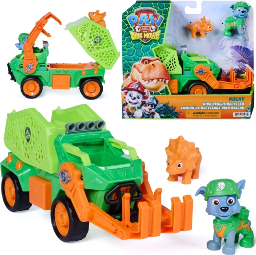 Spin Master Paw Patrol Dino Rescue Camion della raccolta di Rocky con personaggi 23 cm