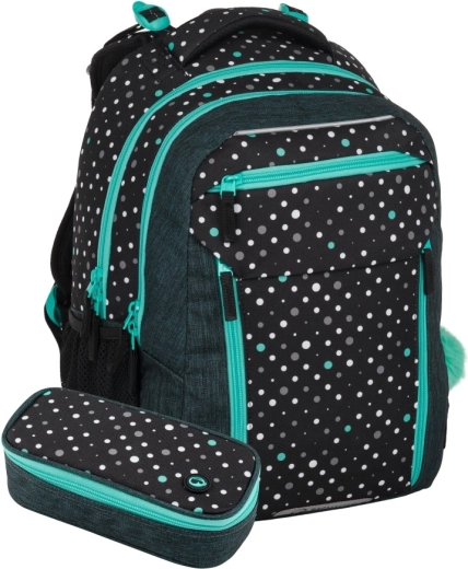 Set scolastico Bagmaster Porto nero-turchese