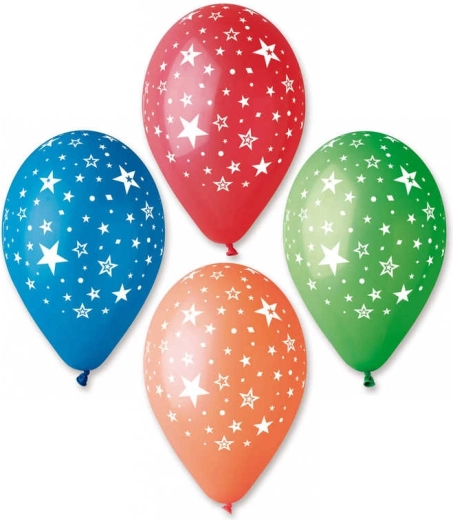 Palloncino gonfiabile Gemar pastello con stampa di stelle 30 cm - 1 pezzo