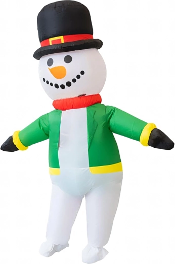 Costume gonfiabile da pupazzo di neve per adulti