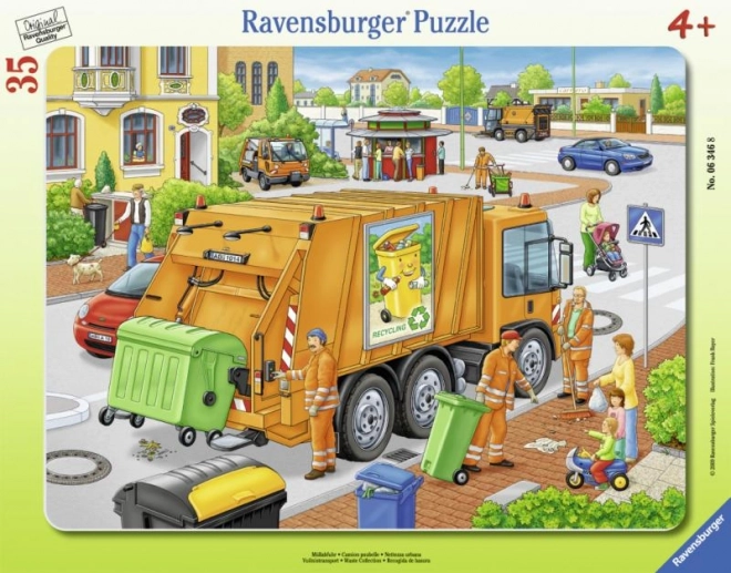 Ravensburger Puzzle Camion dei rifiuti 35 pezzi