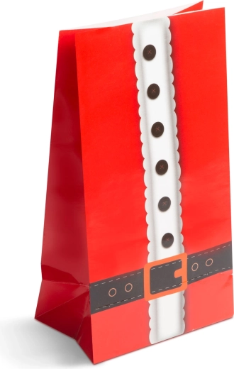 Sacchetto regalo natalizio Babbo Natale, 4 pezzi