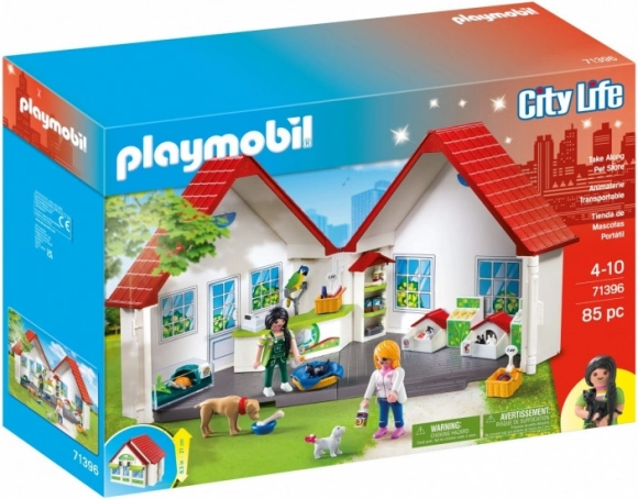 Set di figurine City Life negozio di animali portatile