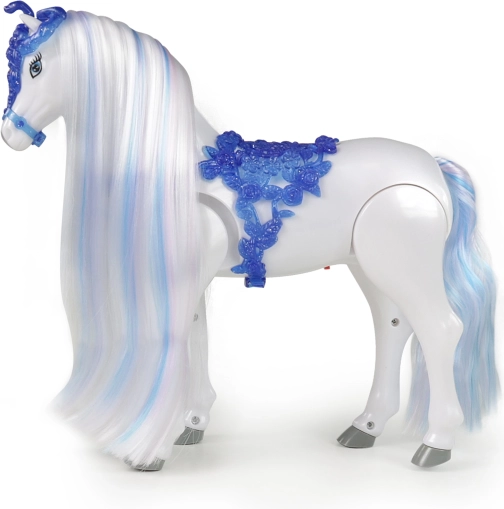 Cavallo elettrico con criniera da pettinare Regno d'Inverno