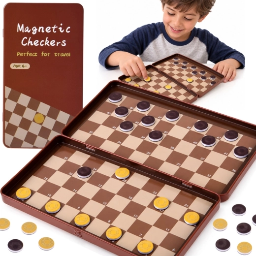 Dama magnetica da viaggio per 2 giocatori