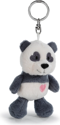 Portachiavi peluche panda con cuoricino 10 cm NICI