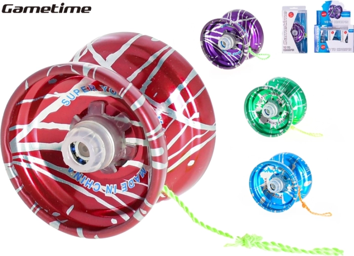Yo-yo metallico Gametime 5,5 cm, mix 4 colori, 12 pz in box