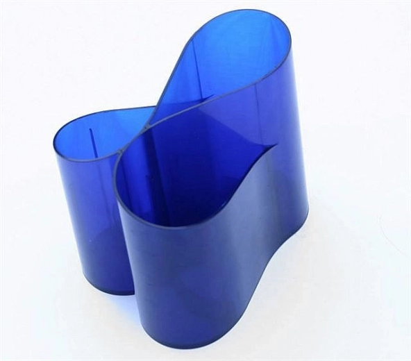 Portapenne ICO Lux, blu trasparente