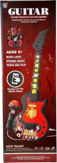 Chitarra interattiva per bambini con microfono, luci e suoni