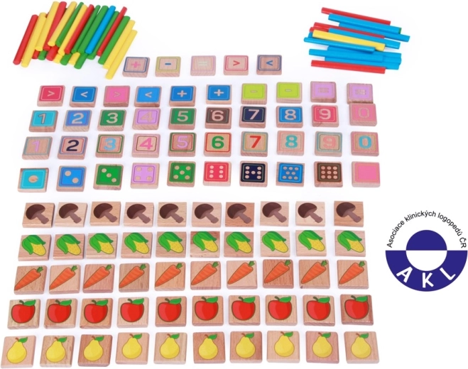 Lucy & Leo impariamo a contare – set educativo in legno da 135 pezzi