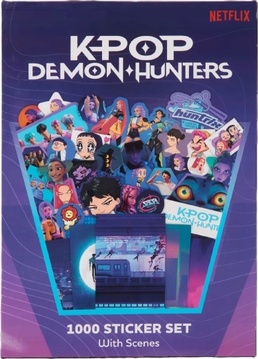 Set di 1000 adesivi KPop Demon Hunters con scene