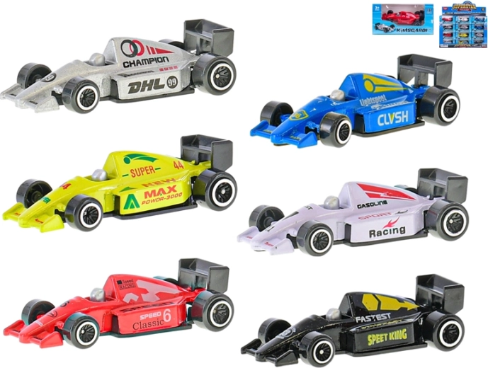 Monoposto in metallo 1:64 con ruote libere 7,5 cm