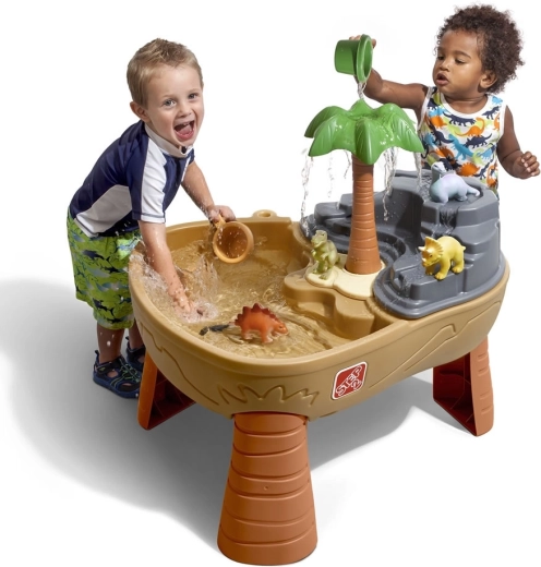Tavolo per acqua e sabbia Dinosaur Park Adventure Step2 con fontana