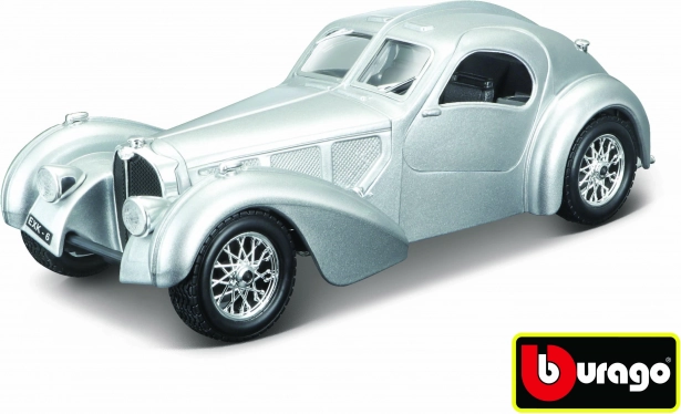 Modello di auto Bugatti Atlantic 1:24 argento di Bburago