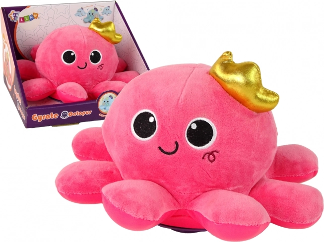 Giocattolo polipo rosa in peluche con luci e suoni