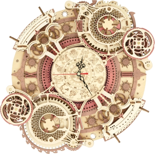 Puzzle Meccanico in Legno 3D con Orologio e Calendario