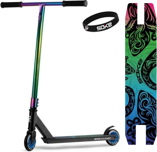 Monopattino freestyle Soke EVO street black rainbow