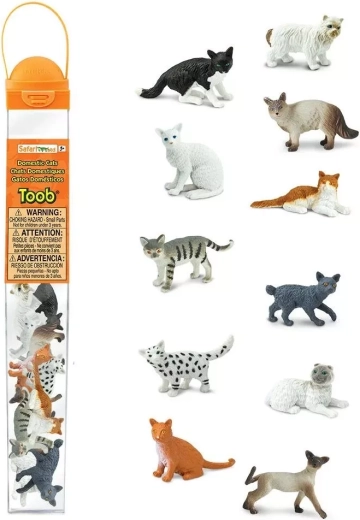 Tubo Safari Ltd. Toobs – gatti domestici (12 statuine)