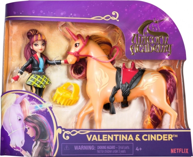 Unicorn Academy figure Valentina e Cinder 11,5 cm