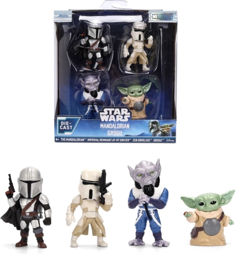 Jada Star Wars figurine in metallo 6,5 cm – 4pack (The Mandalorian)