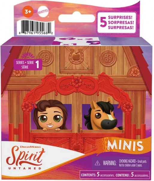 Mattel Spirit Untamed mini pony e amico set da gioco con sorpresa, serie 1 - 1 pezzo