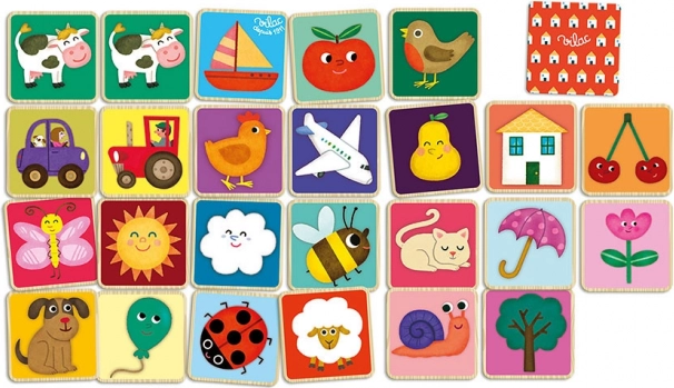 Pexeso in legno Animali della fattoria