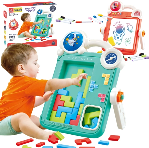 Woopie lavagna da disegno bifacciale e Tetris 2 in 1