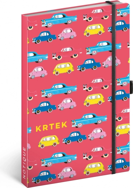 Taccuino a righe con copertina rigida 13 × 21 cm con elastico e passante