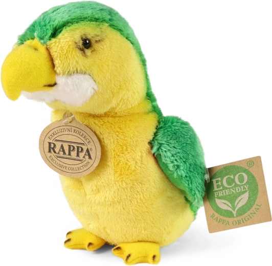 Pappagallo di peluche verde 15 cm eco‑friendly