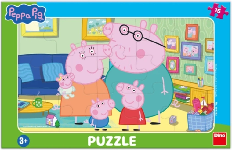 Puzzle Peppa Pig nel soggiorno 15 pezzi