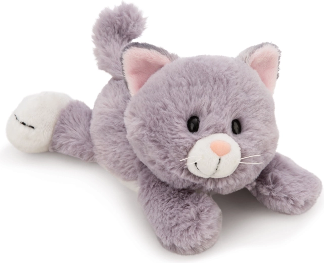 Nici gatto grigio di peluche sdraiato 20 cm Green