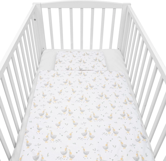 Set in cotone per lettino con imbottitura NEW BABY Ochette 90 × 120 cm