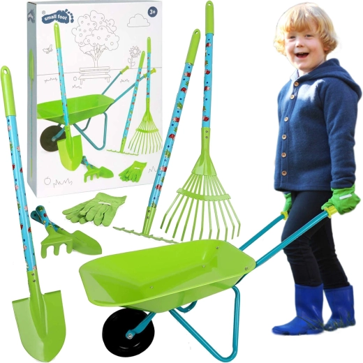 Grande set da giardinaggio per bambini con carriola SMALL FOOT