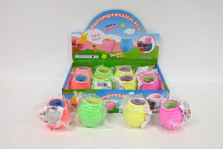 Gioco antistress da spremere (squeeze) in espositor da banco (12 pz)