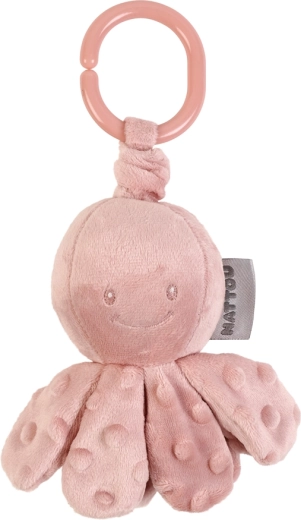 Nattou polpo vibrante su anello a C Lapidou dusty pink 20 cm