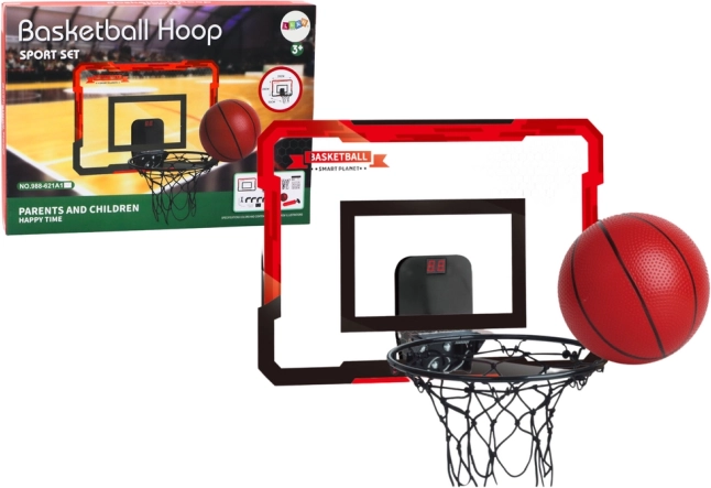 Set di basket per bambini con tabellone, canestro e contapunti