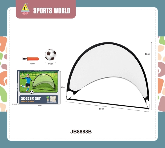 Porta da calcio pieghevole pop-up con accessori