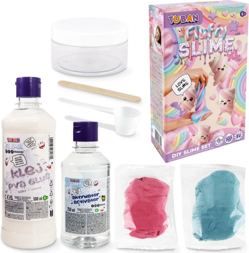 Set creativo sensoriale Tuban Fluffy slime XL