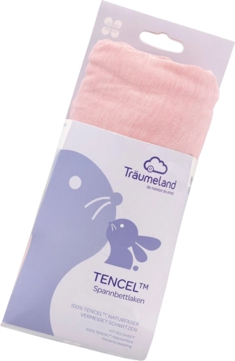 Träumeland lenzuolo con angoli Tencel 40 × 90 cm malve-rose